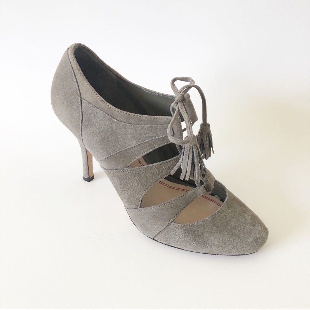 PLENTY BY TRACY REESE TAN SUEDE HEELS